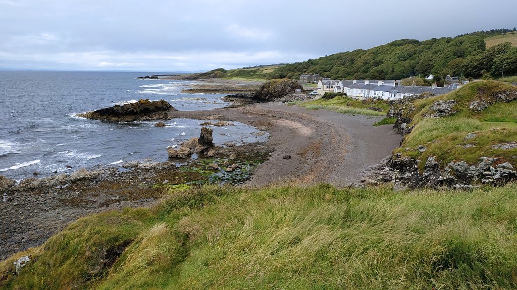 Blick auf das Fischerdorf Dunure...