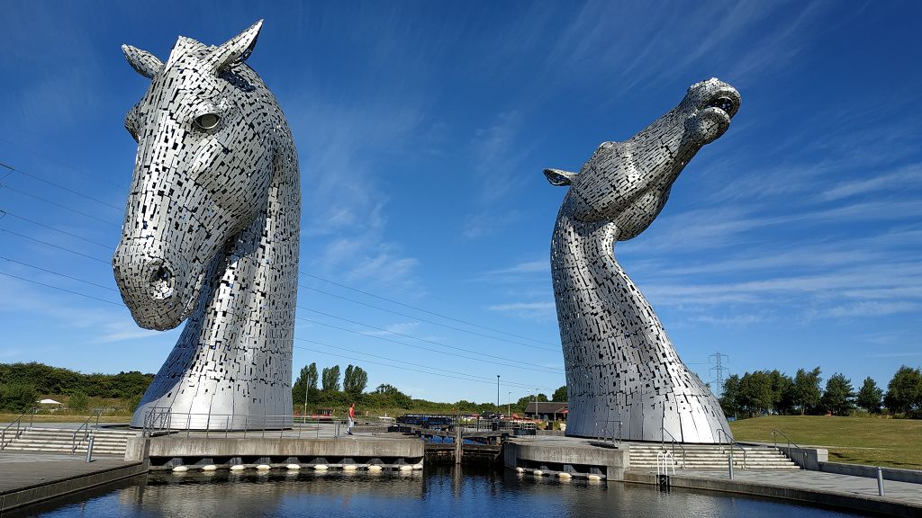 Die Kelpies am Forth & Clyde Kanal