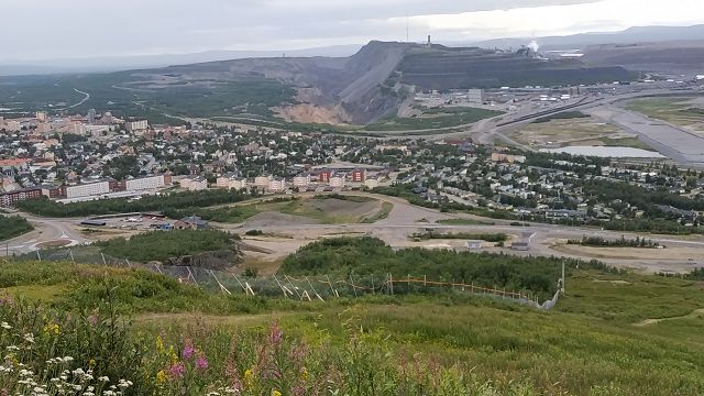 Blick auf Kiruna und die Gruben