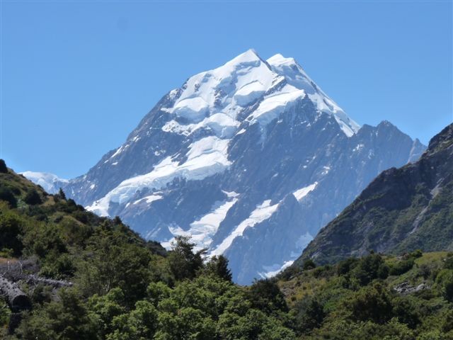 Die beeindruckende Spitze von Mt. Cook