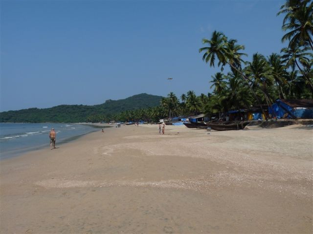 "Unser" Strand - anscheinend der schoenste Goas