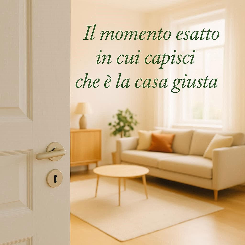 Il momento esatto in cui capisci che è la casa giusta