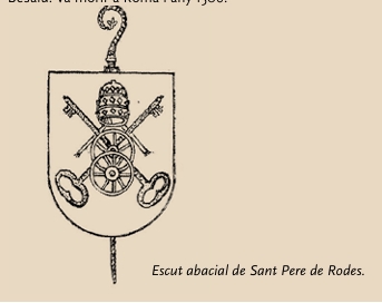 Das Wappen des Abtes von Sant Pere de Rodes
