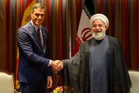 Der spanische Ministerpräsident Sánchez und der iranische Präsident Rouhani auf der Vollversammlung der UNO 2019. Quelle: Monocloa, 24.09.2019