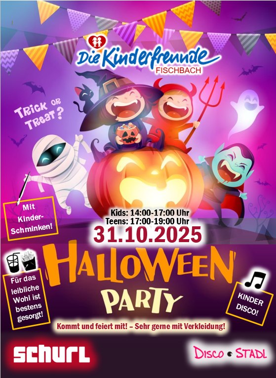 Kinder Halloween Party am Freitag, 31. Oktober