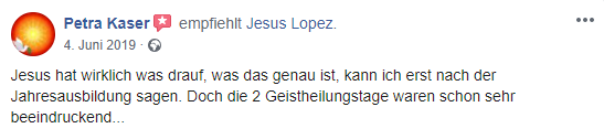 Bewertung Geistheiler Jesus Lopez 10