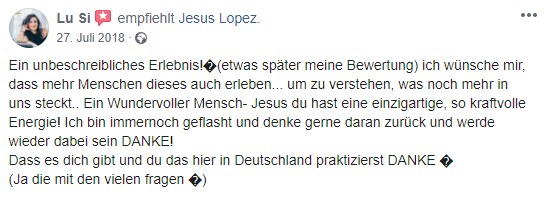 Bewertung Geistheiler Jesus Lopez 2