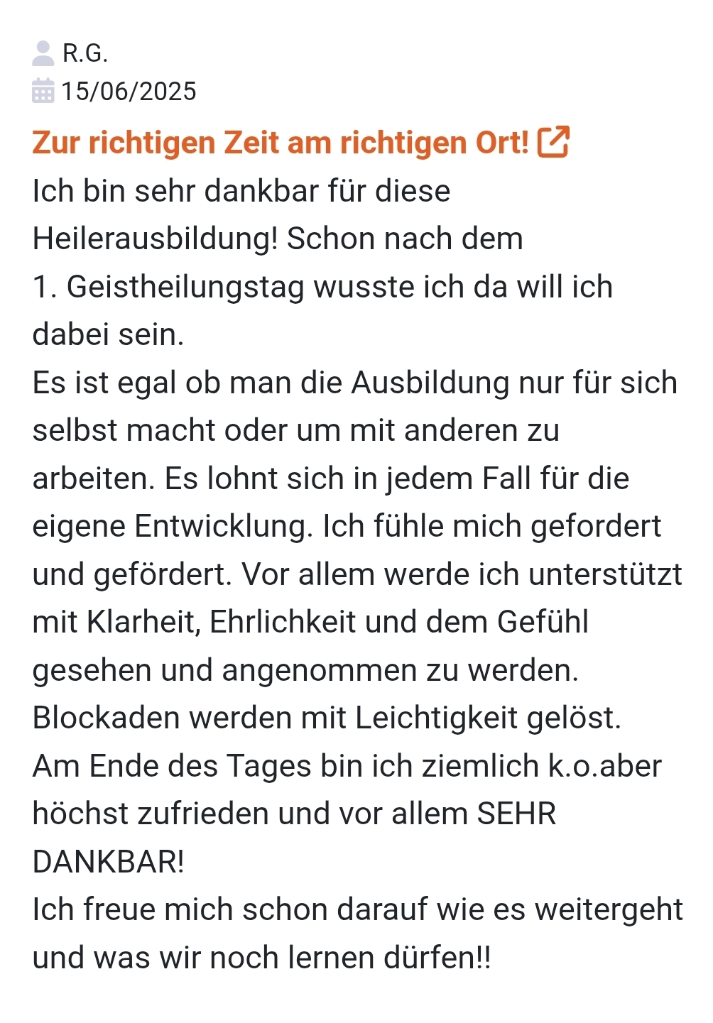 Geistheilerausbildung beim Geistheiler Jesus Lopez