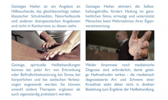 Geistiges Heilen, Wege zur Selbstheilung, Text zur Dokumentation