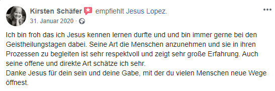 Bewertung Geistheiler Jesus Lopez 13