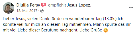 Facebook Empfehlung Geistheiler Jesus Lopez 16