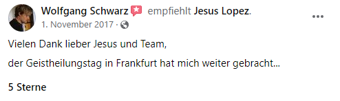 Facebook Empfehlung Geistheiler Jesus Lopez 19