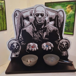 Morpheus, Matrix, blaue oder rote Pille