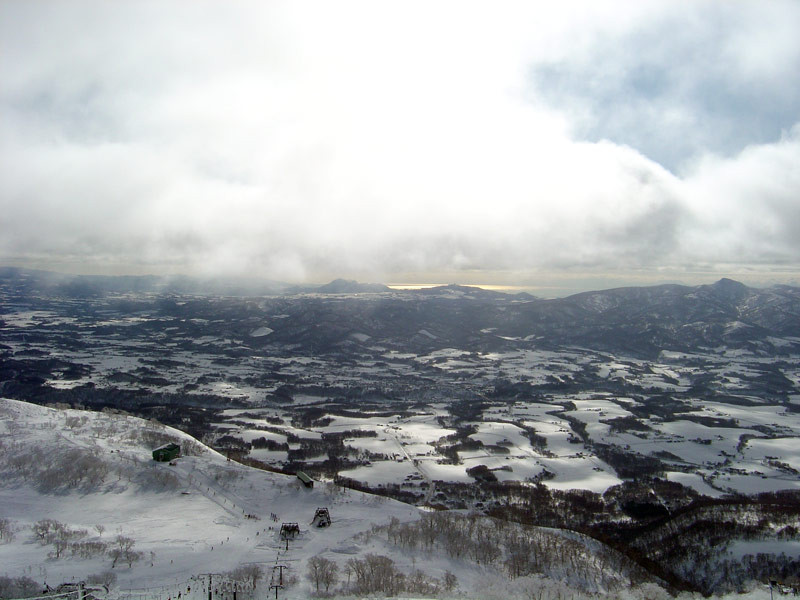 The view from the top of Niseko Village