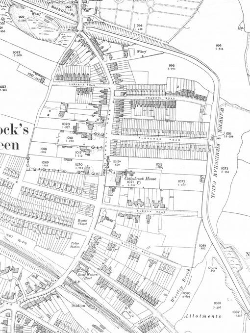 Extract from the 1912 O.S. map (University of Birmingham)