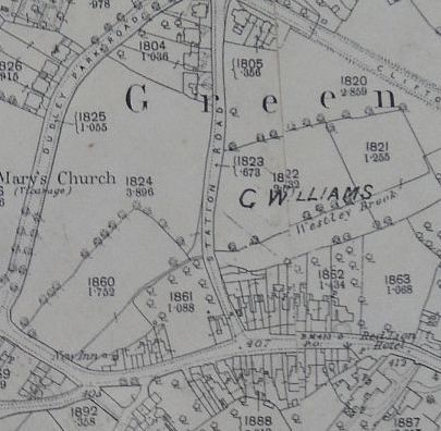 Extract from O.S. map, 1888