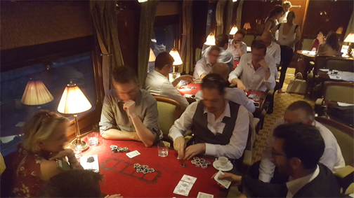 Soirée poker dans l'Orient Express