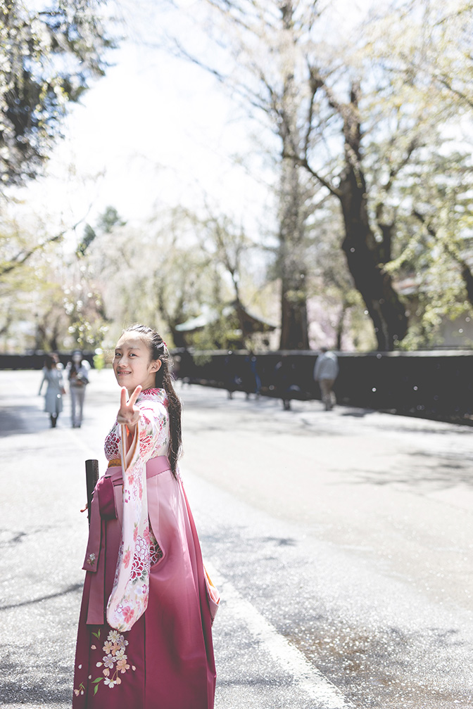 ポートレート　秋田　角館　桜　武家屋敷　ロケ
