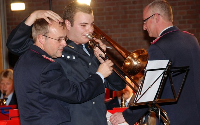 2013: Duo an der Zugposaune, Johannes Opitz und Jannick Lorenz bei der "Bayrischen Polka"