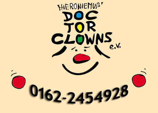 Dr. Dr. Prof.Hieroniemuß Pinkel, Klinikclown, rote Nase, kleine Patienten