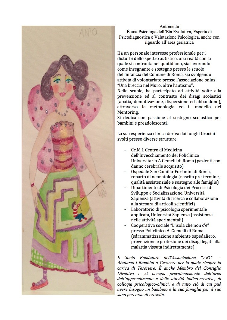 Dott.ssa Antonietta Sagaria - Tesoriere dell'Associazione ABC - Aiutiamo i Bambini a Crescere