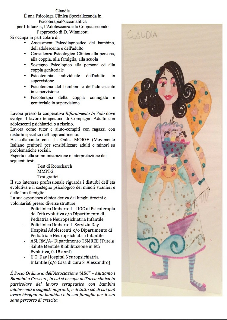 Dott.ssa Claudia Colistra - Socio Ordinario dell'Associazione ABC - Aiutiamo i Bambini a Crescere