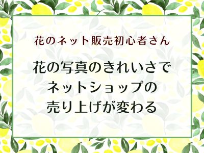 ハンドメイド ネット販売初心者 商品写真でネットショップの売り上げが変わる