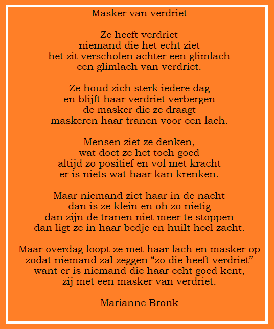 ~ Masker van verdriet ~