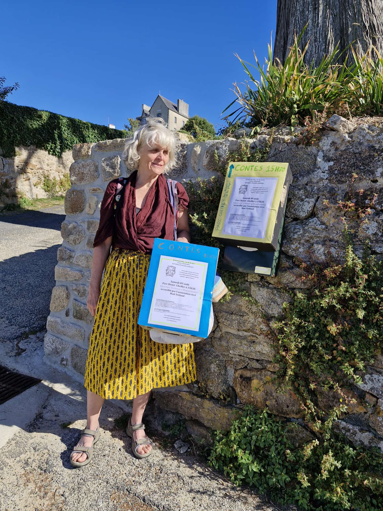 Affichage artisanal pour la racontée au Parc Cheffer à Douarnenez (29)
