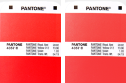 Fig. 4 Diferencias de Color en Guías Pantone