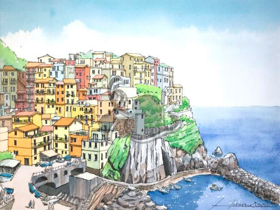 水彩画 海外 - みかん水彩画教室 わかりやすく水彩画が描けます