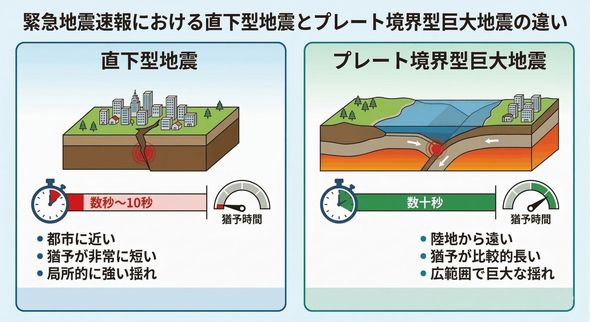 直下型地震,プレート境界型巨大地震