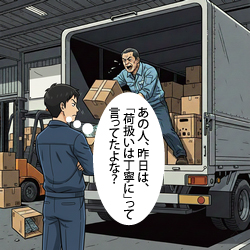 認知的不協和,島崎 敢,安全辞典,積荷を乱暴に扱う