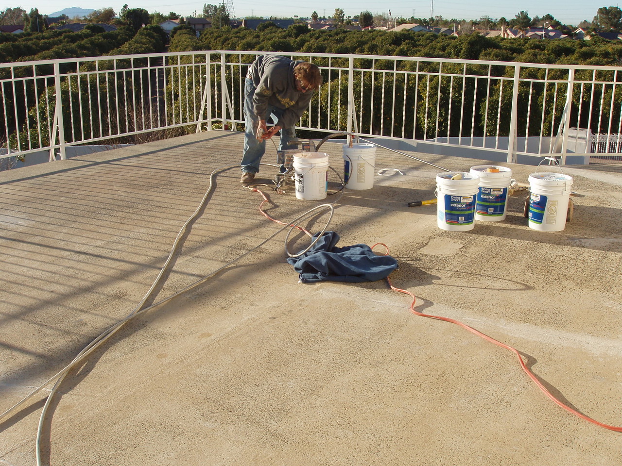 EnviroCoatings - Began applying Ceramic InsulSeal at 8AM.