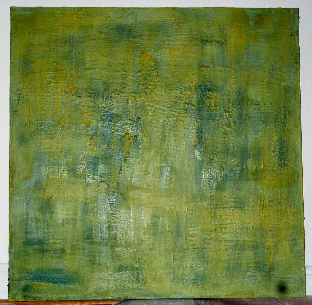 Primordial Nature 03 - 2014 - scented wax stratification on canvas- ( front side) cm 100 x 100 x 5