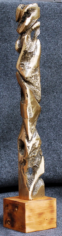 "Erosione FB #02" 1/1 scultura, 2003-ottone- cm. 7 x 60h x 10