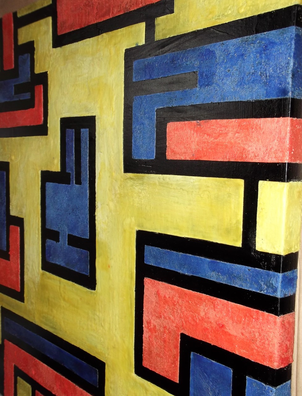 London # 01 2013 -scented wax stratification on canvas- ( right side) cm 100 x 100 x 5