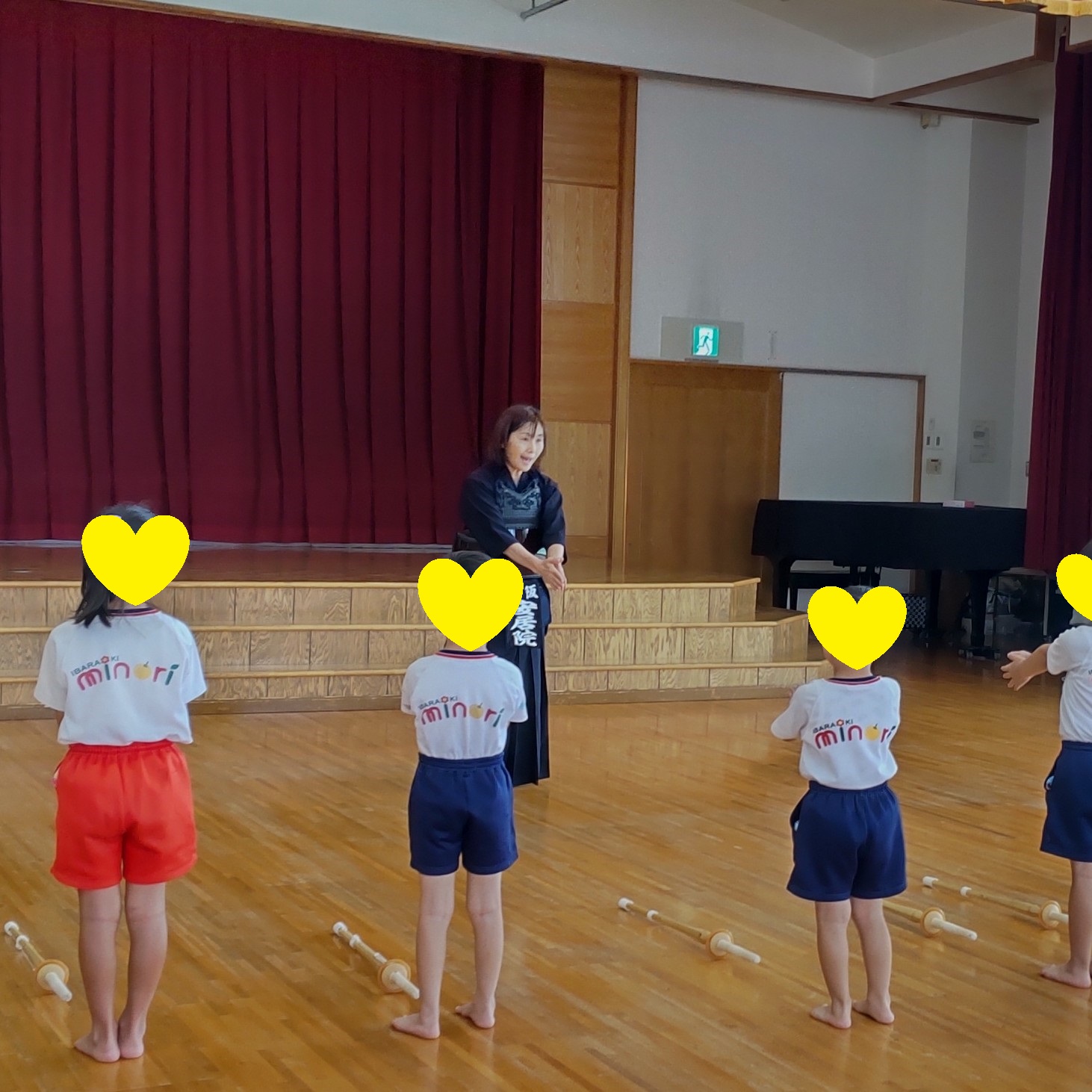 茨木みのり幼稚園での剣道体験会