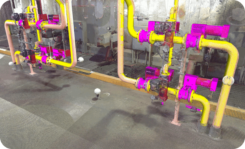 Reverse engineering 3D circuit de tuyauteries