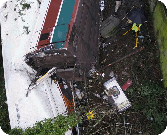 Scan 3D d'un accident de train