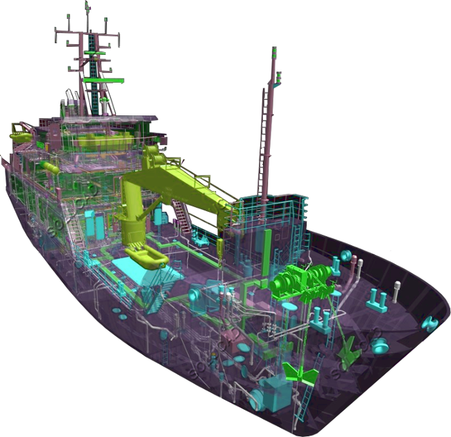 Relevé laser 3D navire