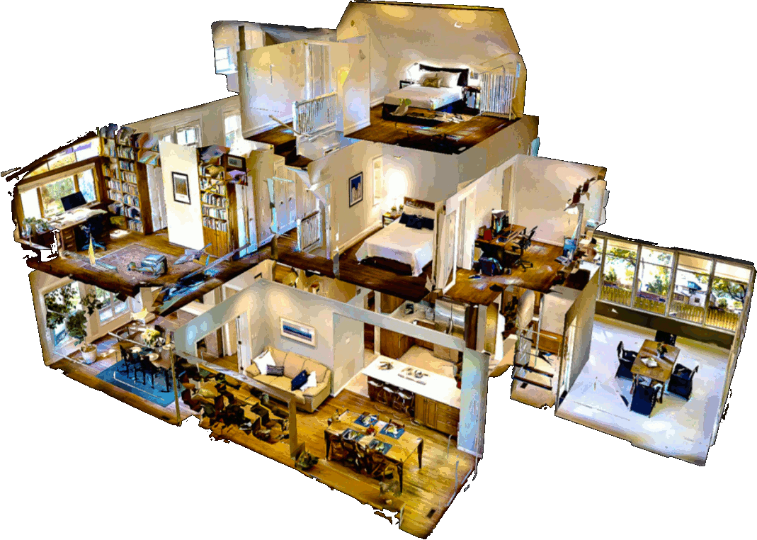 Relevé laser 3D d'une maison d'habitation
