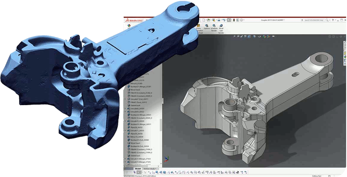 Reverse engineering 3d bielle moteur