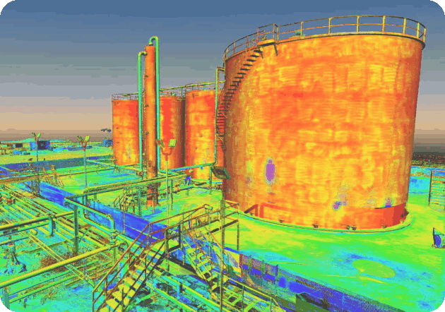 Scan laser 3D site pétrochimique