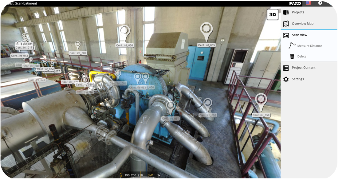 Scan 3D salle des turbines
