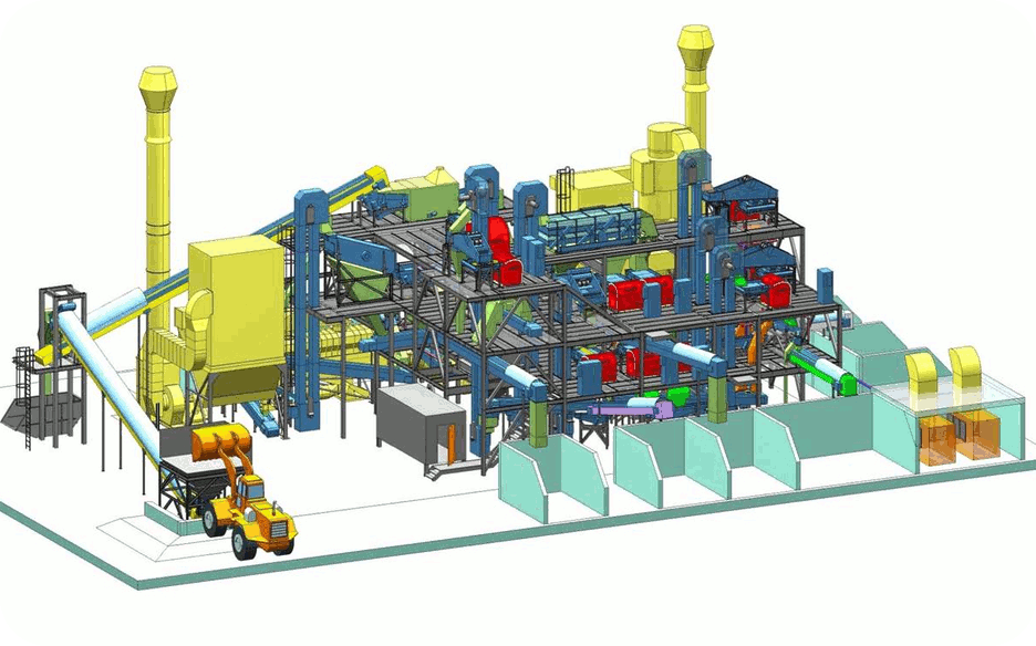 Rétro conception 3D usine de concassage
