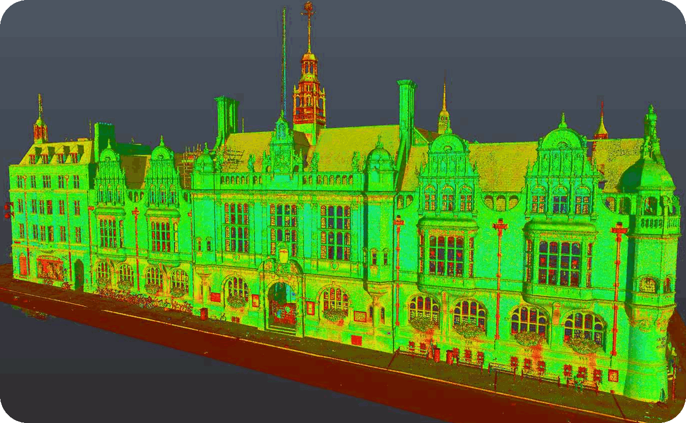 Relevé laser 3D d'un bâtiment historique