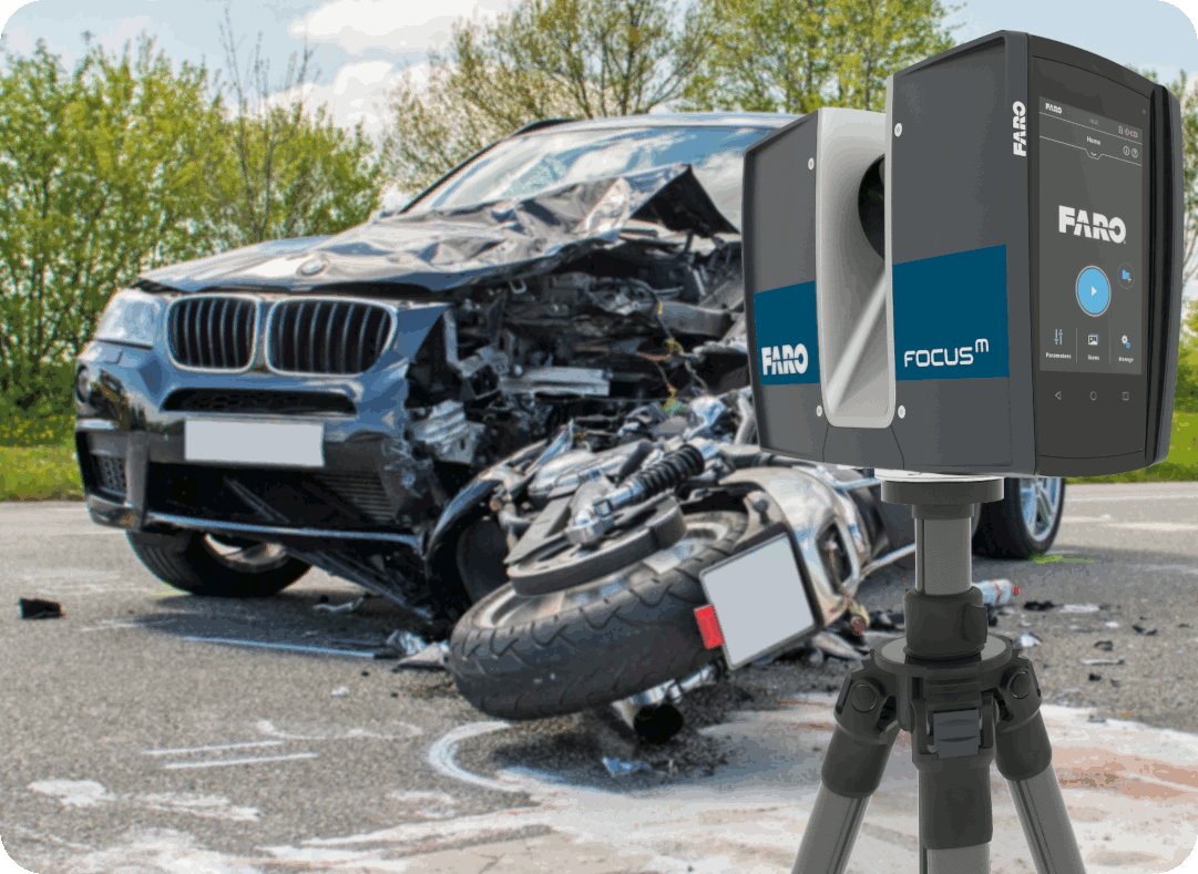 Relevé laser 3D d'une scène d'accident