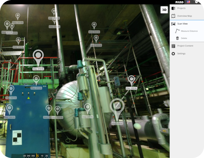 Relevé laser 3D centrale nucléaire