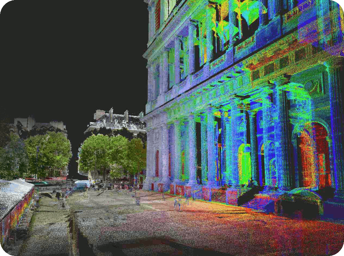 Relevé laser 3D d'un bâtiment historique